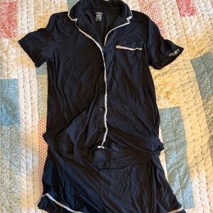 Jockey Women's Black Pajama Set with White Trim